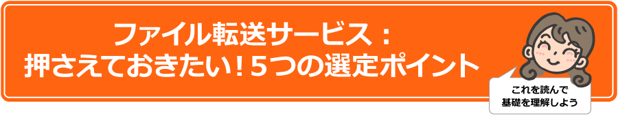 ファイル転送サービス:押さえておきたい!5つの選定ポイント
